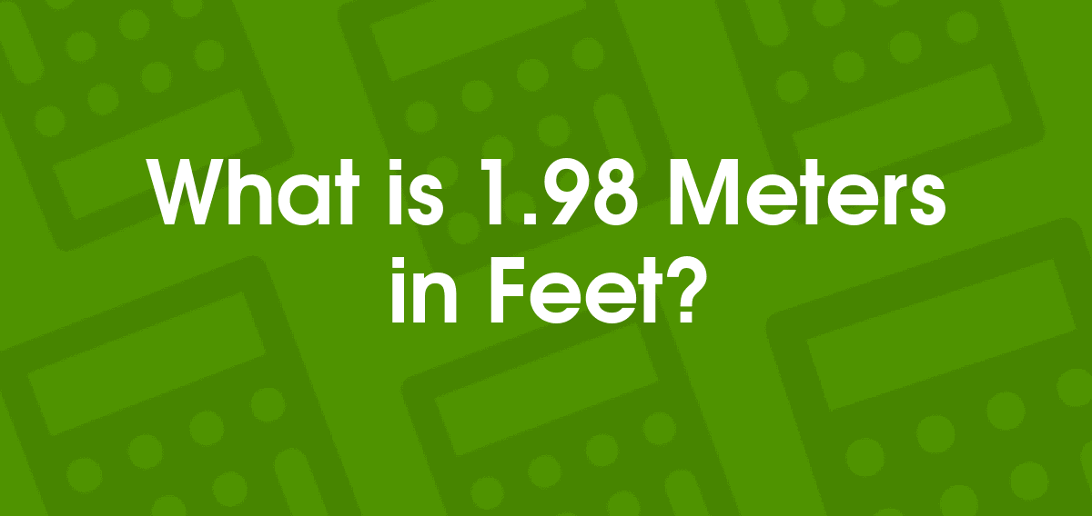 A relevant stock photo of 1.98 meters to feet in a typical setting.