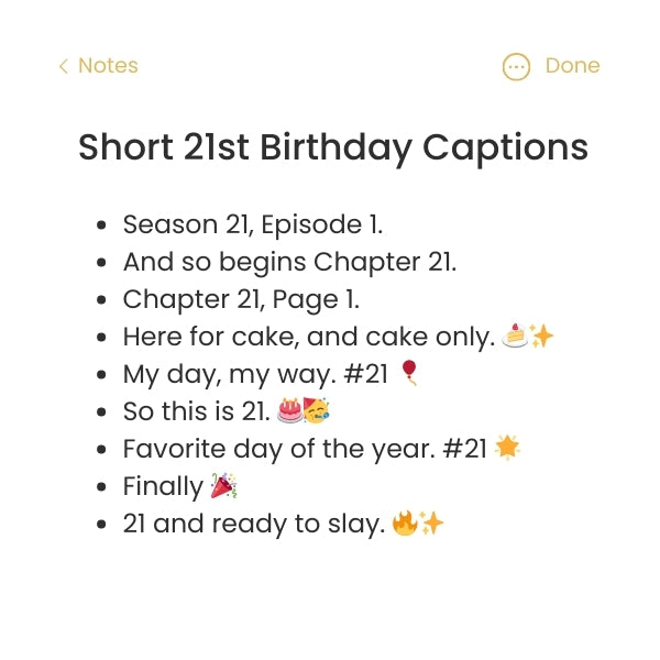 A relevant stock photo of 21st birthday captions in a typical setting.