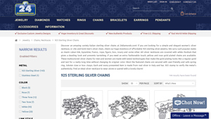 24 Diamonds - Italian 925 Sterling Silver Chains & Necklaces