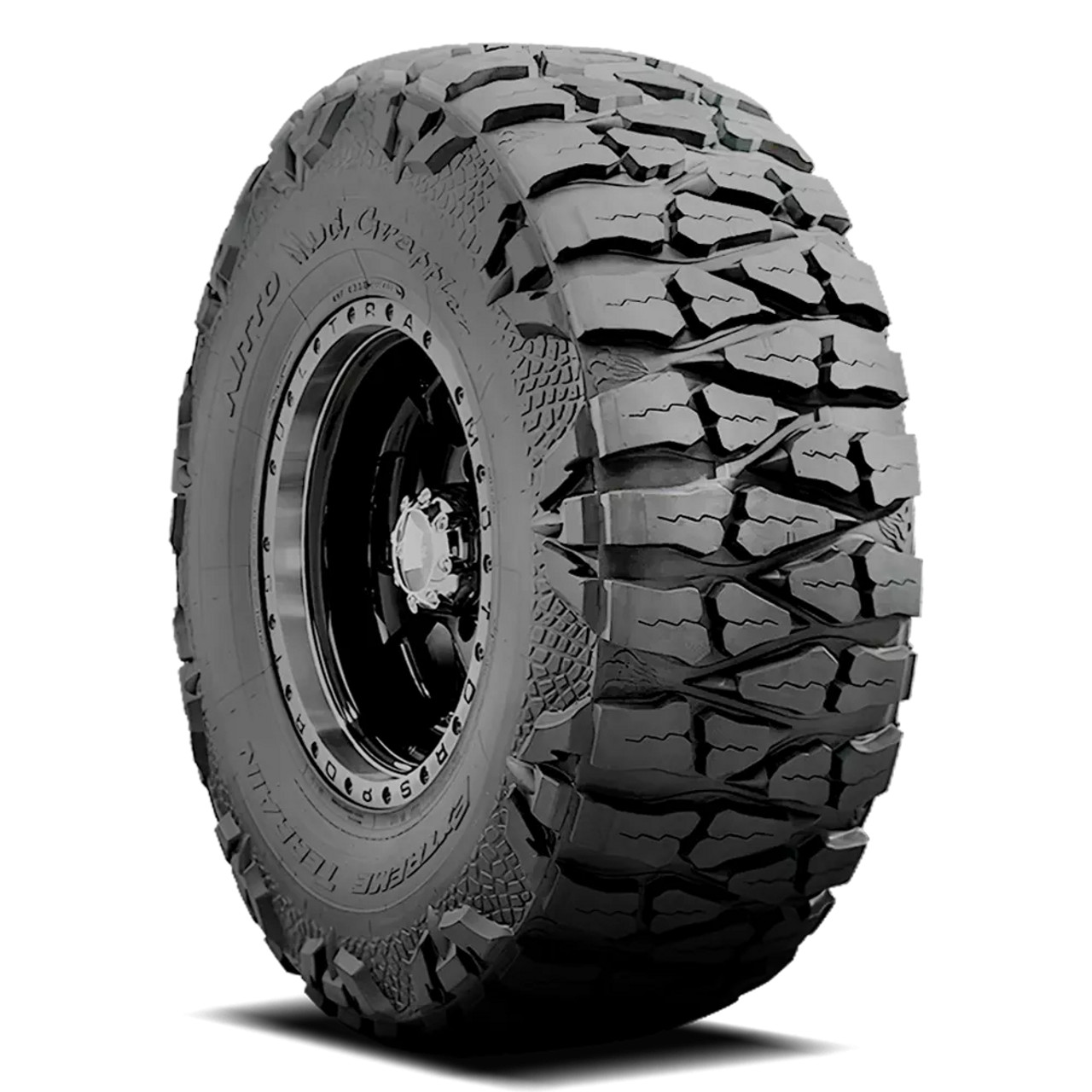 A relevant stock photo of 33x12.50r20 tires in a typical setting.