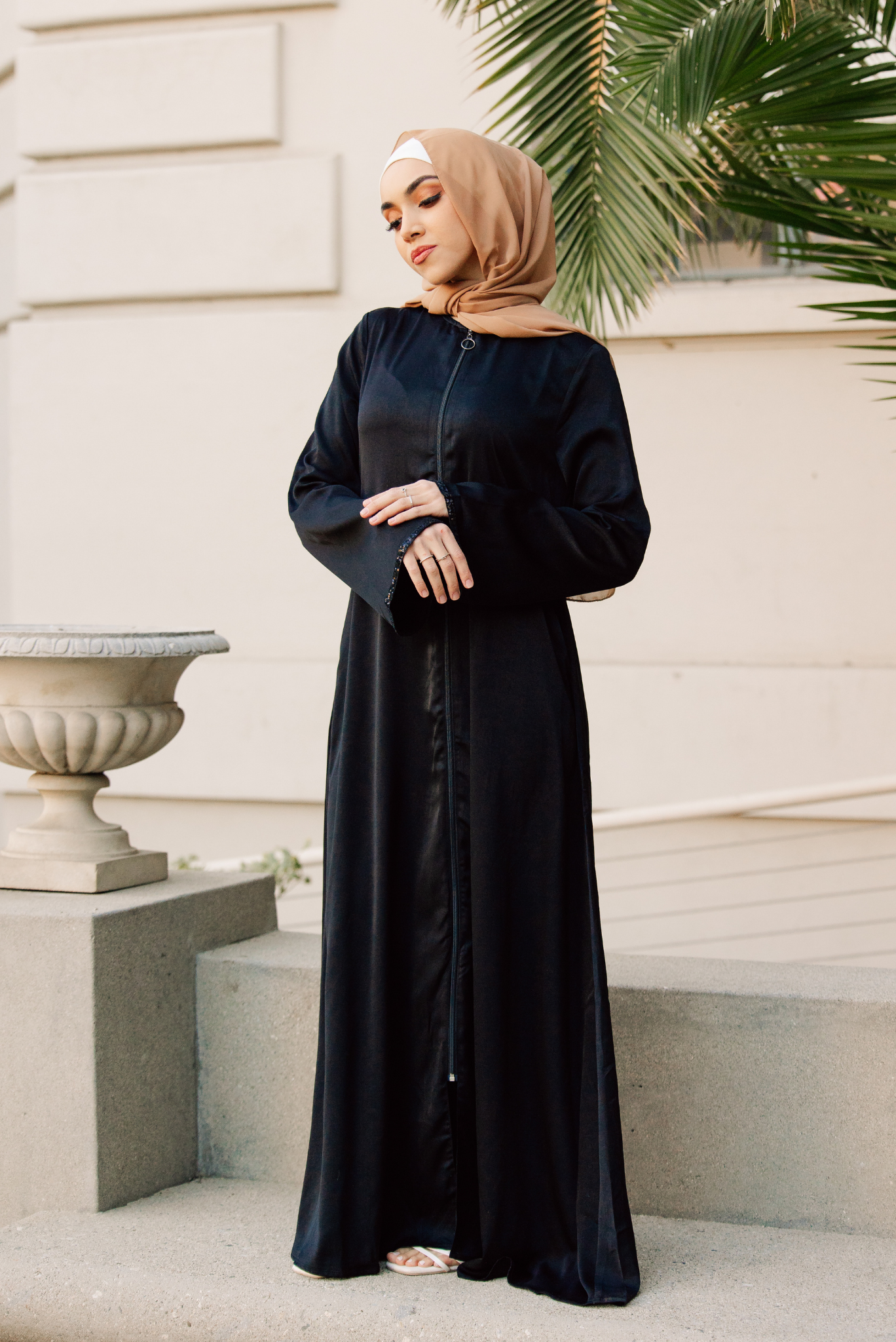 A relevant stock photo of abaya for women in a typical setting.