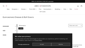 ABC Fashion - Quinceanera Dresses 2025
