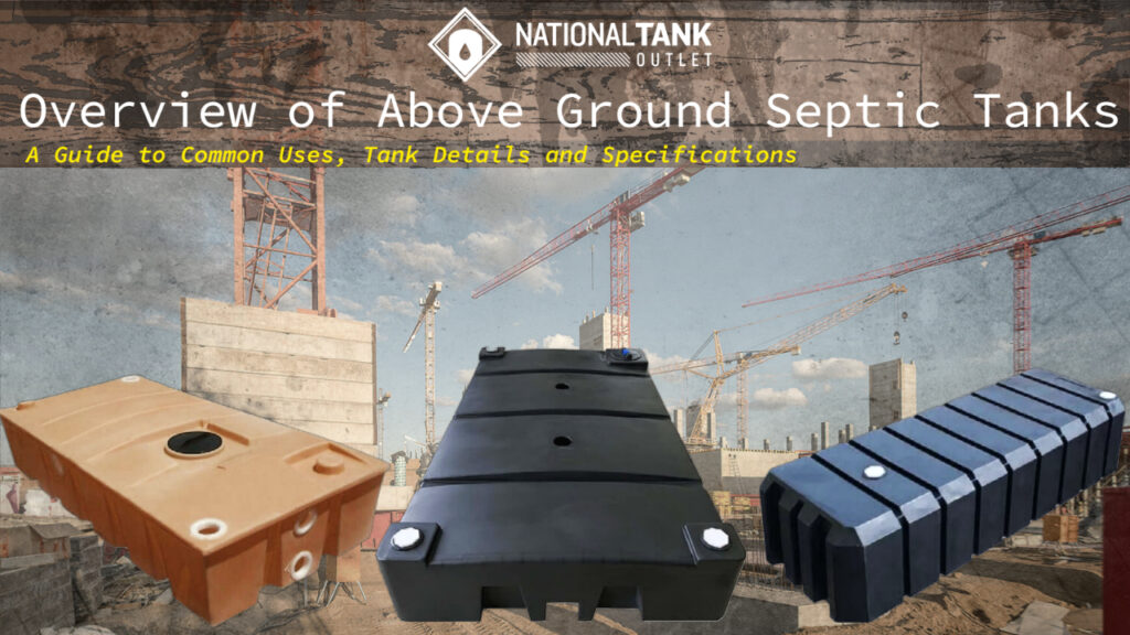 A relevant stock photo of above ground septic tank in a typical setting.