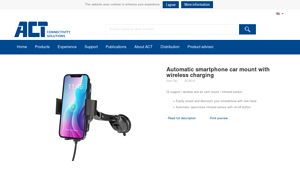 Act Connectivity - Automatic Smartphone Car Mount with Wireless Charging