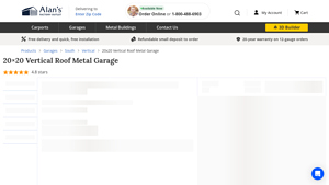 Alan's Factory Outlet - 20x20 Vertical Roof Metal Garage