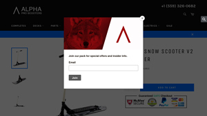 Alpha Pro Scooters - Eretic Snow Scooter Powder