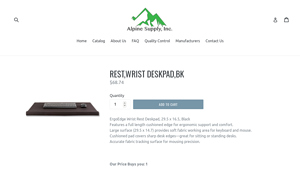 Alpine Supply - Rest Wrist Deskpad