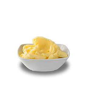 A relevant stock photo of anhydrous milk fat in a typical setting.