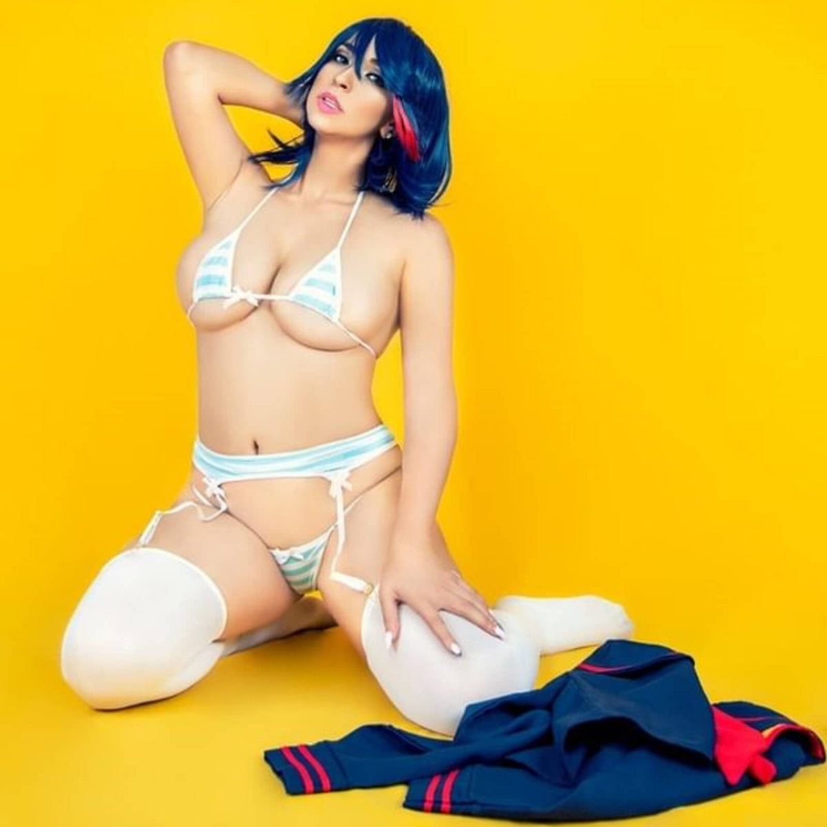 A relevant stock photo of anime lingerie in a typical setting.