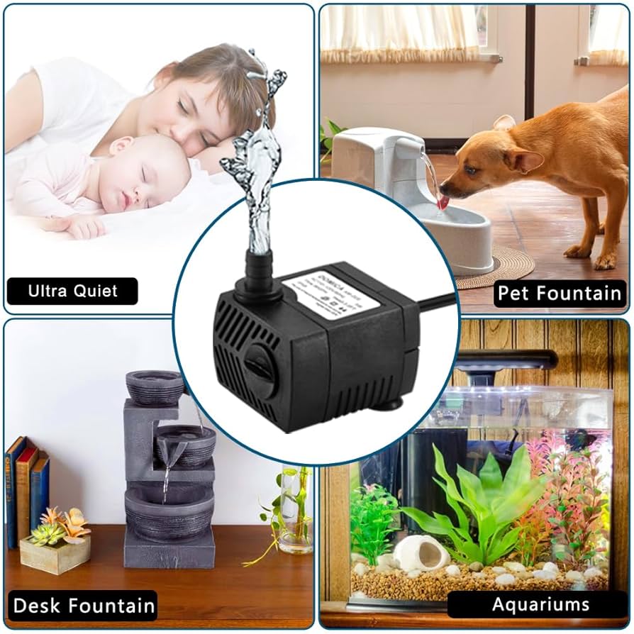 A relevant stock photo of aquarium pump in a typical setting.