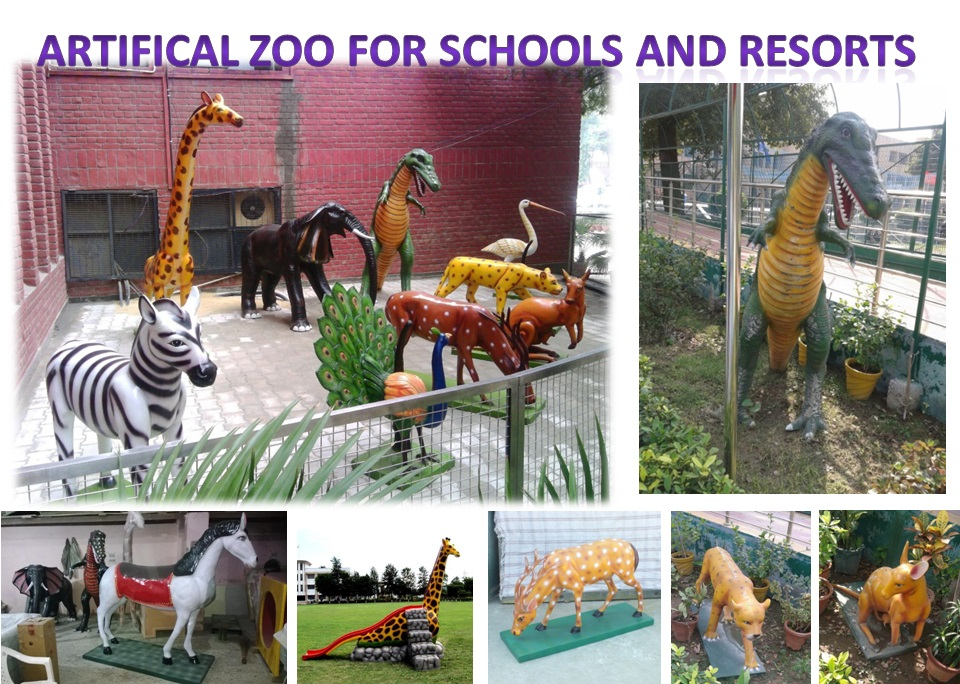 A relevant stock photo of artificial zoo in a typical setting.