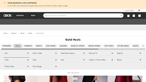 ASOS - Gold Heels for Women