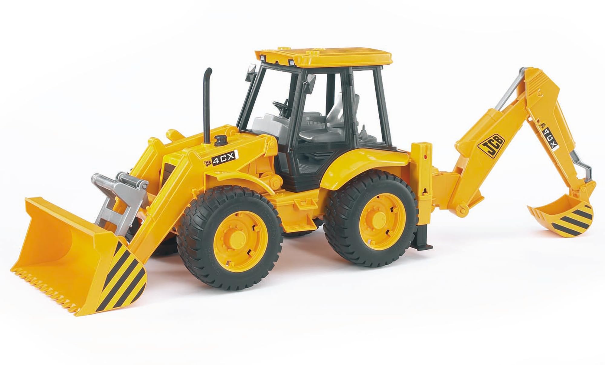A relevant stock photo of backhoe toy backhoe in a typical setting.