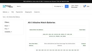Maxell - AG-3 Alkaline Watch Battery