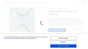 BD - Drains, Channel, Silicone, Flat, 3/4-Fluted