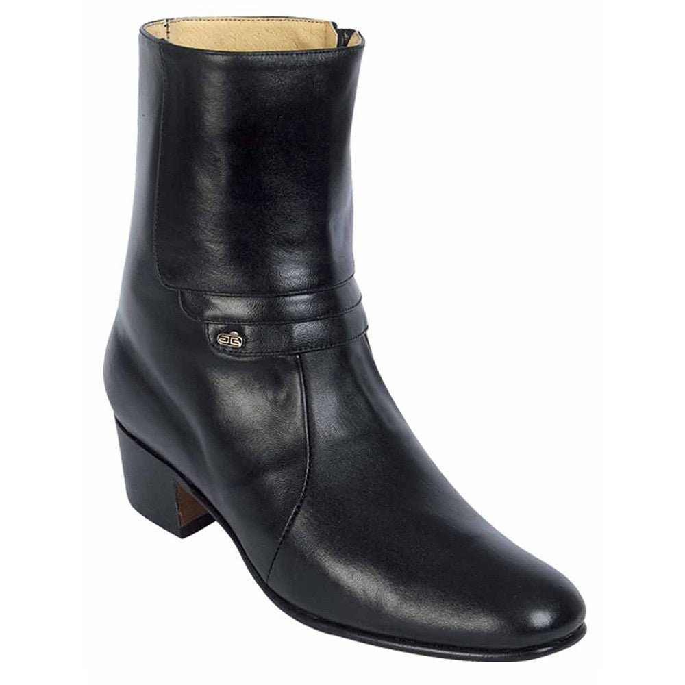 A relevant stock photo of boots for men heels in a typical setting.