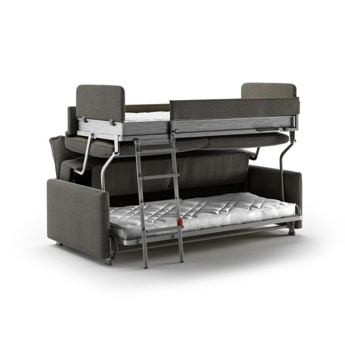 A relevant stock photo of bunk bed settee in a typical setting.