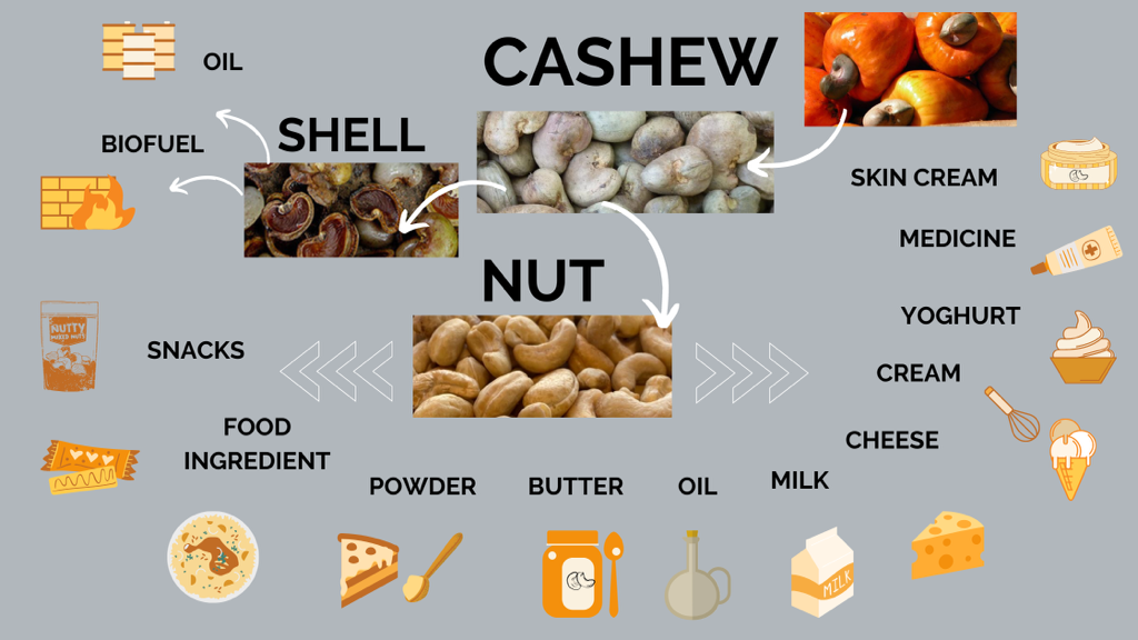 A relevant stock photo of cashew nut sellers in a typical setting.