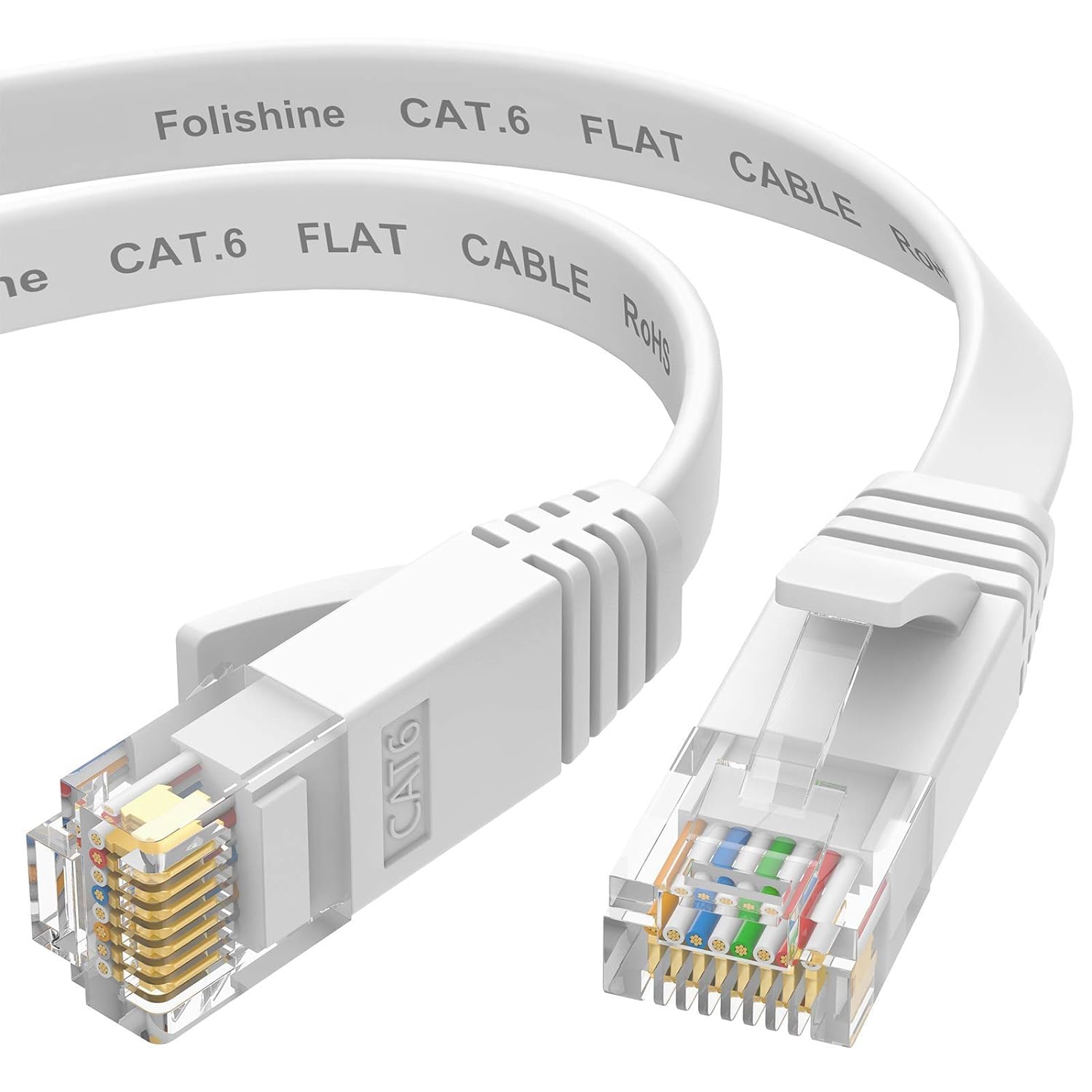 A relevant stock photo of cat 6e cable in a typical setting.