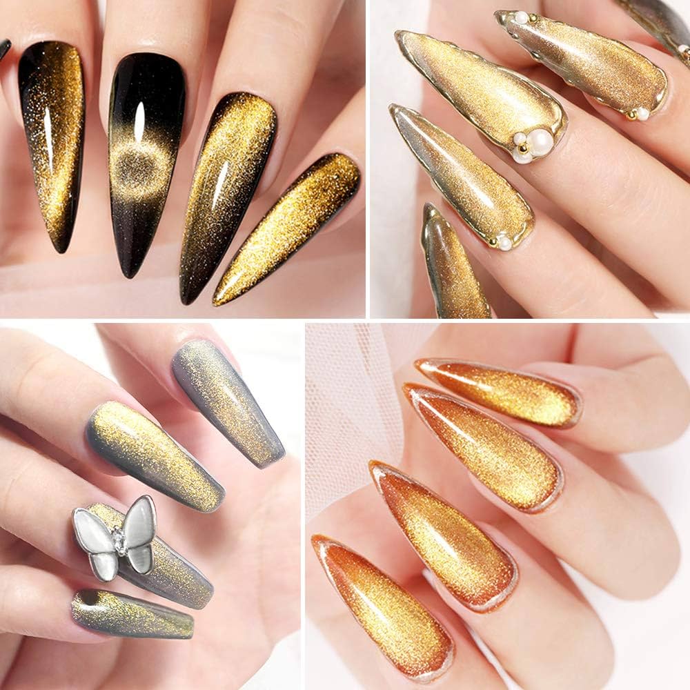 A relevant stock photo of cat eye nail varnish in a typical setting.