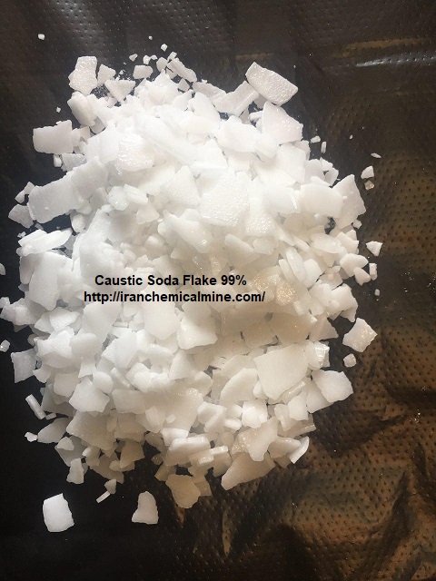 A relevant stock photo of chemipakhsh net caustic soda flake in a typical setting.