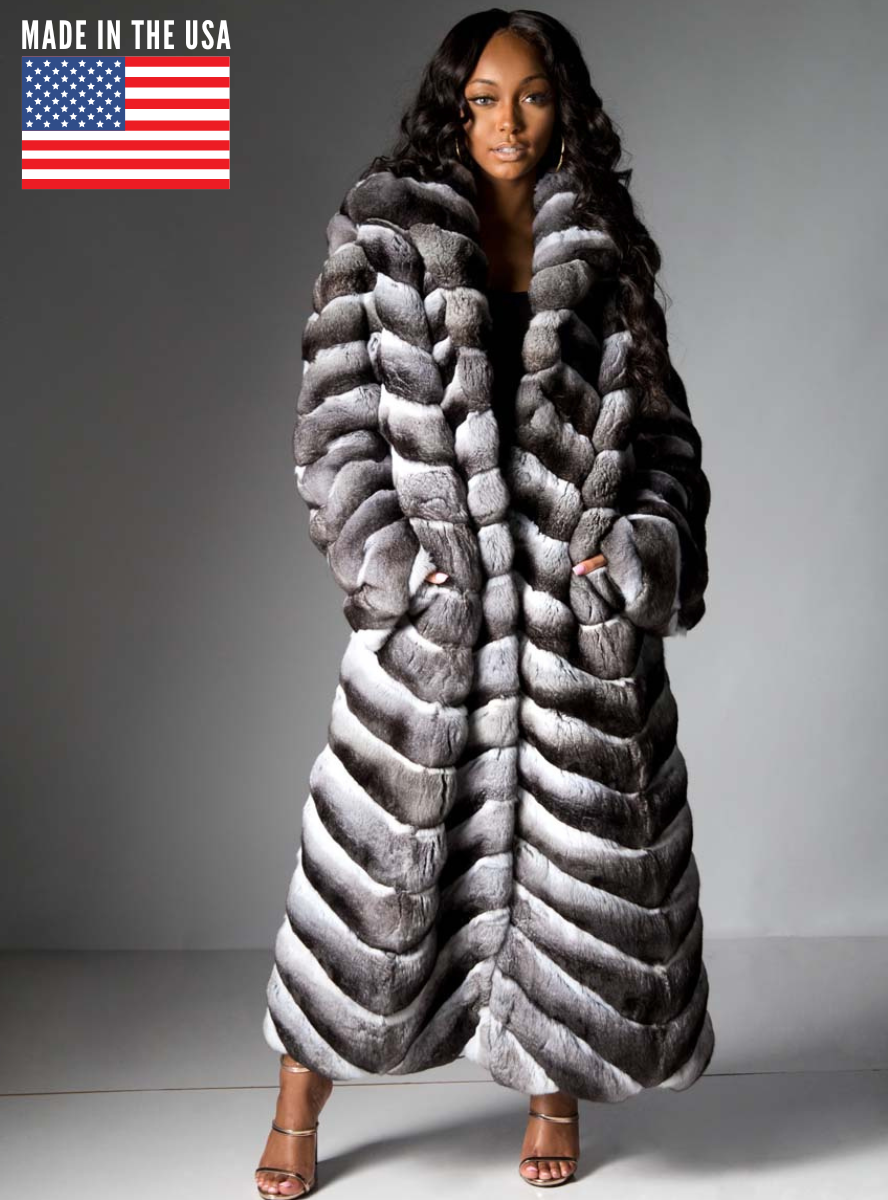 A relevant stock photo of chinchilla coat in a typical setting.