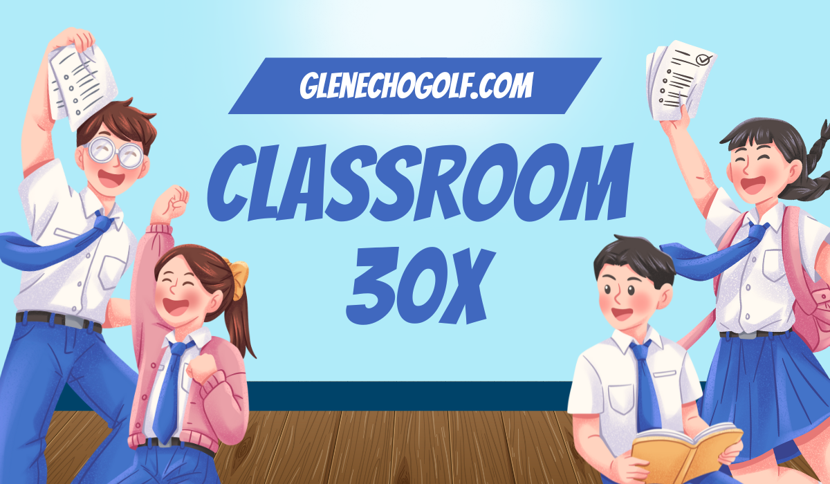 A relevant stock photo of classroom 30x in a typical setting.