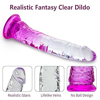 A relevant stock photo of clear dildo in a typical setting.