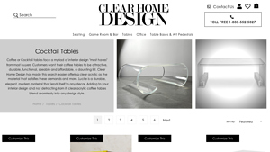 Clear Home Design - Acrylic Cocktail Tables