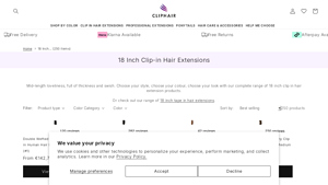 ClipHair - 18-Inch Clip-In Hair Extensions
