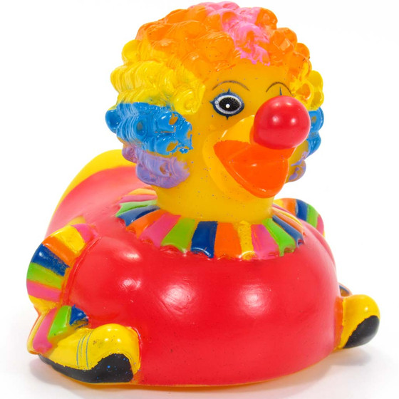 A relevant stock photo of clown rubber duck vibrator in a typical setting.