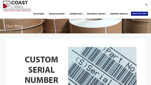 Coast Label - Custom Serial Number Labels
