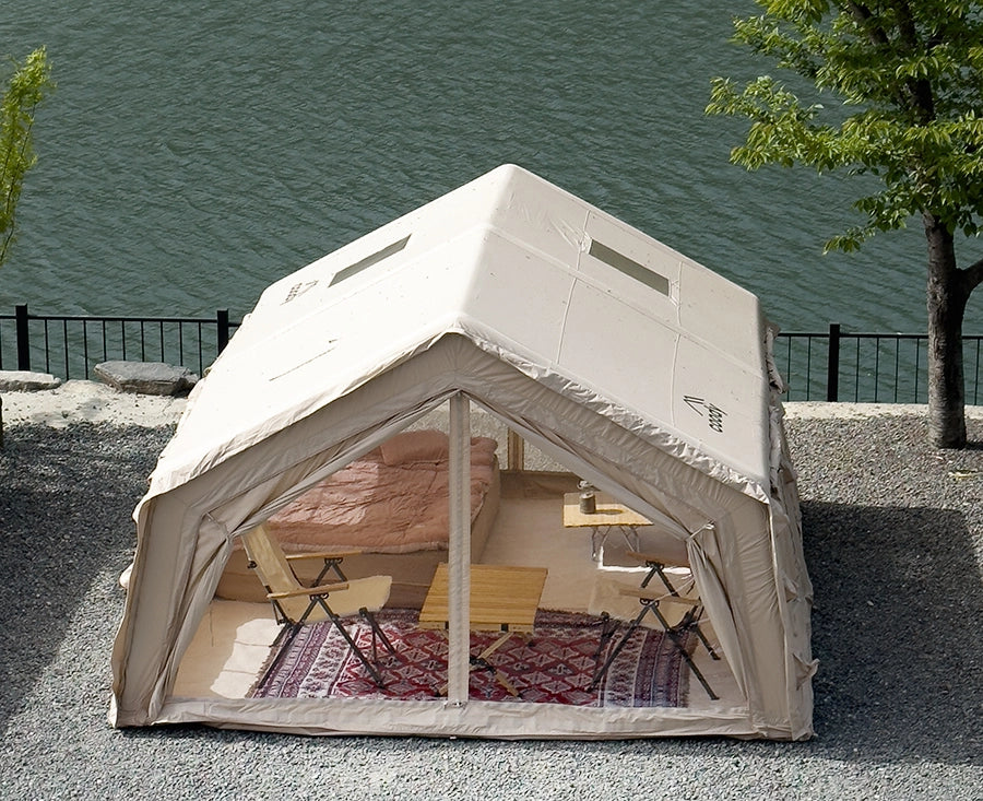 A relevant stock photo of coody tent in a typical setting.
