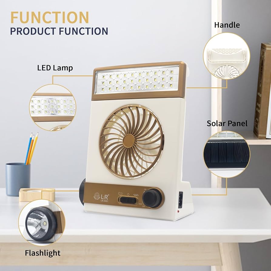 A relevant stock photo of cooling lamp in a typical setting.