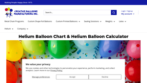 Creative Balloons Manufacturing - Helium Balloon Calculator