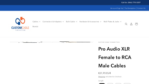 Custom Cable Connection - Pro Audio XLR Female to RCA Male Cables