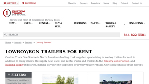 Custom Truck - Lowboy/RGN Trailers for Rent