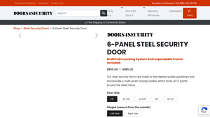 Doors4Security - 6-Panel Steel Security Door