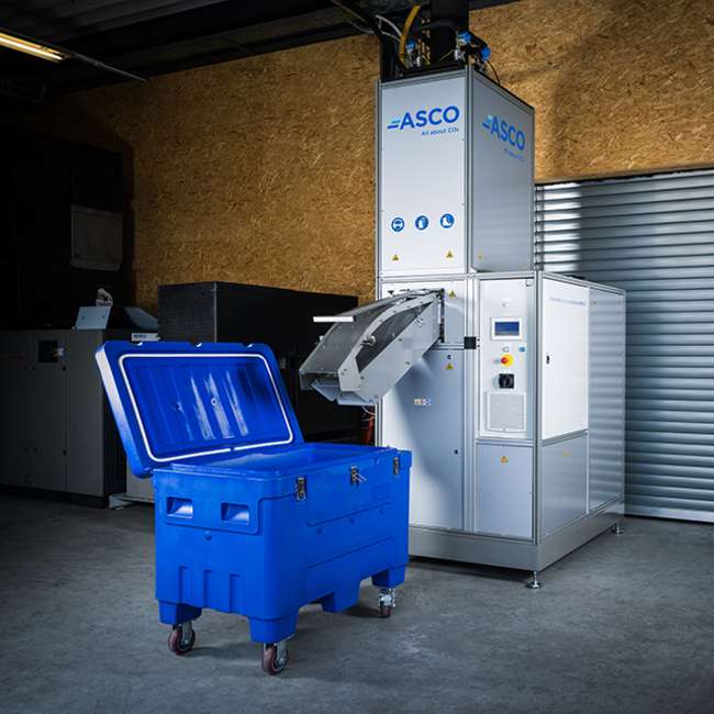 A relevant stock photo of dry ice machine in a typical setting.