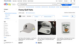 Funny Golf Hats - Variety of Styles