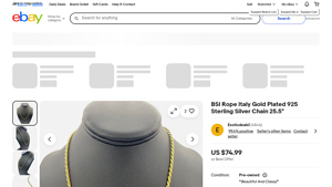 BSI - Gold Plated 925 Sterling Silver Chain