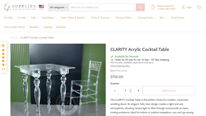 EL Supplies - CLARITY Acrylic Cocktail Table
