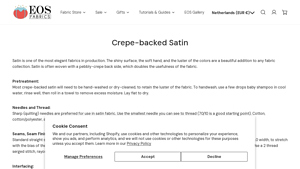 EOS Fabrics - Crepe-Backed Satin