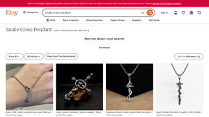 Etsy - Snake Cross Pendant