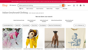 Etsy - Italian Greyhound Clothing