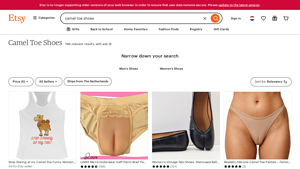 Etsy - Camel Toe Shoes