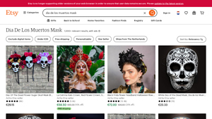 Etsy - Dia De Los Muertos Masks