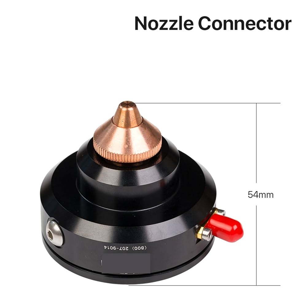 A relevant stock photo of fk-4020 fiber laser machine cutting torch head sensor in a typical setting.