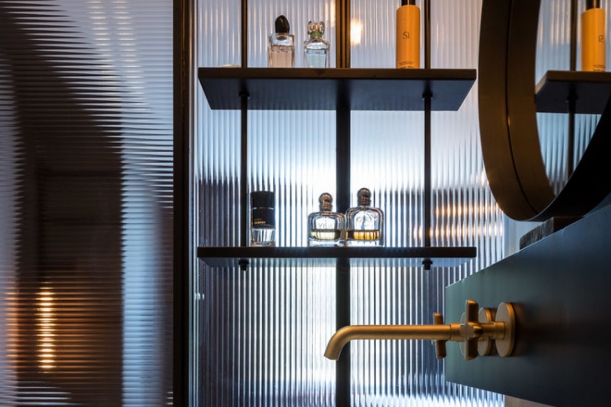 A relevant stock photo of fluted glass in a typical setting.