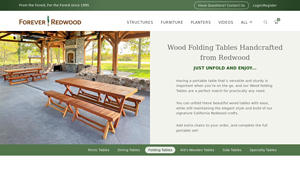 Forever Redwood - Handcrafted Folding Tables